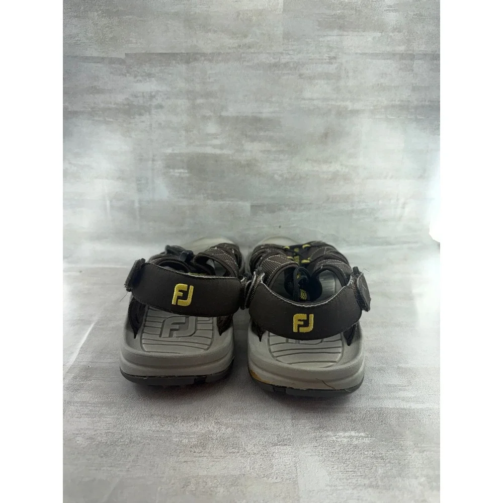 FootJoy Golf Sandals 45697 Men Brown Spiked Open Toe Adjustable Strap Sz 12M
